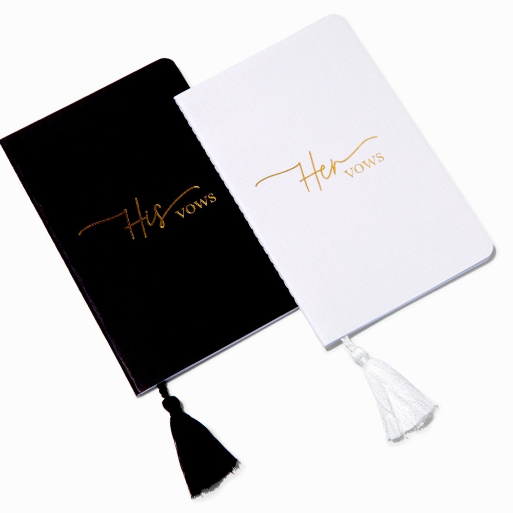 2-Pack His & Her Wedding Vow Notebooks - NWT